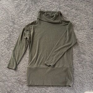 White House Black Market Olive Green Cowl Neck Sweater